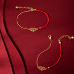 Buddha Stones Lock of Good Wishes Luck Strength Chain Bracelet