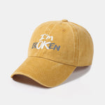 I'm Broken Print Washed Baseball Cap