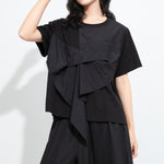 Women's Faux Two-piece Patchwork Loose T-shirt