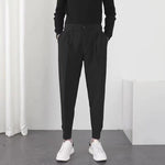 Slim-Fit Tapered Dress Trousers with Fluid Drape