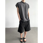 Summer Loose-fitting Mock Neck Vest