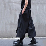 Layered Stitching Casual Suit Wide-leg Pants