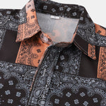 Men's Vintage Paisley Print Casual Short Sleeve Shirt