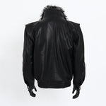 Fur Collar PU Leather MotorcycleJacket