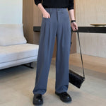Lyocell Tencel Loose Straight Leg Casual Pants