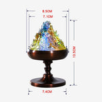 Buddha Stones Liuli Crystal Mountain Healing Meditation Incense Burner
