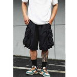 Large Pocket Zipper Casual Loose Shorts