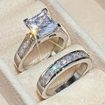 Exquisite Zirconia Promise Ring Set