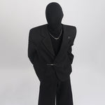 Loose Metal Button Suit Jacket
