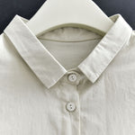 Women's Line Embroidered Collared Shirt