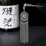 Buddha Stones Water Drop Lily of the Valley Flowers Tassels Confidence Hairpin