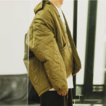 Quilted Gourd Shirt Style Cotton Jacket