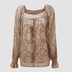 Zeagoo Ruffle Sleeve Solid Color Pullover Square Neck Chiffon Top for Women Cute Summer Casual 2026 | Under $40
