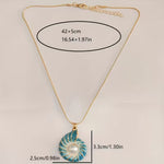 Seashell Pearl Pendant Necklace