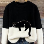 Ana - Jersey Elegante con Diseño de Gato
