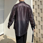 Shiny Casual Solid Color Party Stage Show Shirt