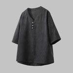 V-neck Thin Satin Shirt