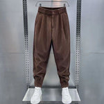 Casual Cuffed Corduroy Harem Pants