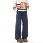 Diamond Thickened Cotton Casual Wide-Leg Pants