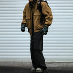 Retro Patchwork Loose-fitting Thick Collared Jacket