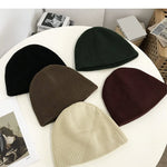 Irregular Button Trim Knitted Hat
