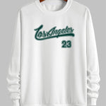 Men's Versatile Letter Print Casual Round Neck Sweatshirt