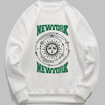 Men's Ethnic New York Graphic Print Crew Neck Sweatshirt