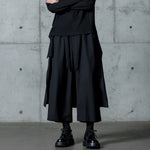 Wide Leg Draped Tie-Strap Culottes