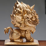 Buddha Stones Lion Statue Strength Resin Home Office Decoration
