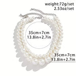 Double Statement Pearl Necklace