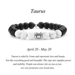 Buddha Stones 12 Constellations of the Zodiac Natural Frosted Stone White Turquoise Bead Fortune Bracelet