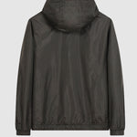 Men's Solid Color Waterproof Dual Pocket Zip Hooded Jacket