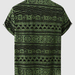 Men's Ethnic Hawaiian Print Casual Short Sleeve Shirt