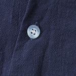Men's solid color cotton-linen casual vacation short-sleeved shirt and shorts set