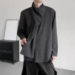 French Retro Scarf Casual Shirt