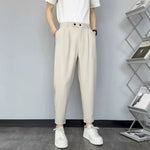 Casual Slim-Fit Cropped Trousers