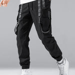 Men's Strap Design Multi-Pocket Cargo Pants