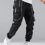 Men's Strap Design Multi-Pocket Cargo Pants