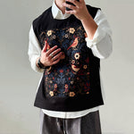 ã€�Nightingaleã€‘Round Neck Pullover Patch Loose Vest