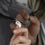 Buddha Stones 990 Sterling Silver Yin Yang Balance Harmony Necklace Pendant (Extra 30% Off | USE CODE: FS30)