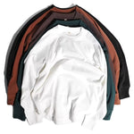 Retro Double-sided German Fleece Rounded Hem Warm Base Layer Shirt
