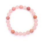 Buddha Stones 108 Mala Beads Pink Crystal Love Tassel Bracelet