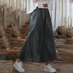 Tie-dyed Elastic Waist Wide-leg Pants