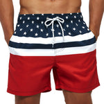 Stars And Stripes Print Swim Shorts