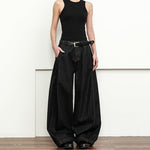 American Retro Casual Scimitar Wide-leg Jeans