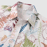 Men's Floral Print Casual Short Sleeve Shirt