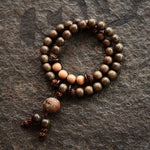 Buddha Stones Tibetan Sandalwood Protection Charm Mala Bracelet