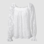 Zeagoo Ruffle Sleeve Solid Color Pullover Square Neck Chiffon Top for Women Cute Summer Casual 2026 | Under $40
