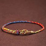 Buddha Stones Handcrafted Luck Colorful Rope Child Adult Bracelet