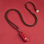 Buddha Stones Chinese Zodiac Natal Buddha Cinnabar Amulet Protection String Necklace Pendant